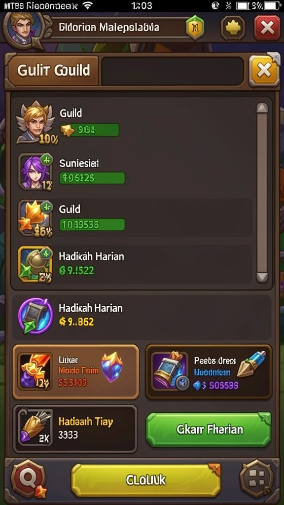 petirrp - Screenshot item-item yang bisa dikumpulkan dalam permainan.